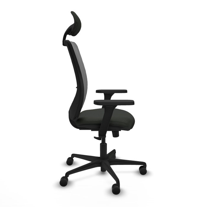 PIQUERAS Y CRESPO Silla de oficina Zulema con Mecanismo Sincro, Tela Negra y Malla Gris PIQUERAS Y CRESPO Silla de oficina Zulema con Mecanismo Sincro, Tela Negra y Malla Gris