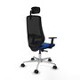 PIQUERAS Y CRESPO Silla de oficina Mardos con mecanismo Sincro, Azul y Negro