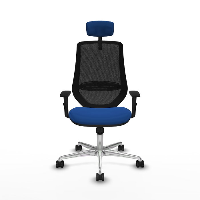 PIQUERAS Y CRESPO Silla de oficina Mardos con mecanismo Sincro, Azul y Negro