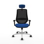 PIQUERAS Y CRESPO Silla de oficina Mardos con mecanismo Sincro, Azul y Negro