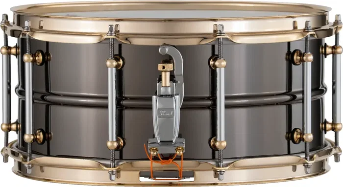 PEARL STHNSF1465 SensiTone Caja 14x6.5" Latón Black Nickel Edición Limitada - 1mm Aros SuperHoop II y Bellotas Tube Lug