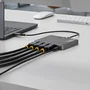 StarTech.com Adaptador USB-C a 4 Monitores DisplayPort 4K 60Hz con PD 140W y USB-A Gris