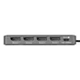 StarTech.com Adaptador USB-C a 4 Monitores DisplayPort 4K 60Hz con PD 140W y USB-A Gris