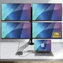 StarTech.com Adaptador USB-C a 4 Monitores DisplayPort 4K 60Hz con PD 140W y USB-A Gris