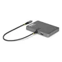 StarTech.com Adaptador USB-C a 4 Monitores DisplayPort 4K 60Hz con PD 140W y USB-A Gris