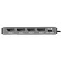 StarTech.com Adaptador USB-C a 4 Monitores DisplayPort 4K 60Hz con PD 140W y USB-A Gris
