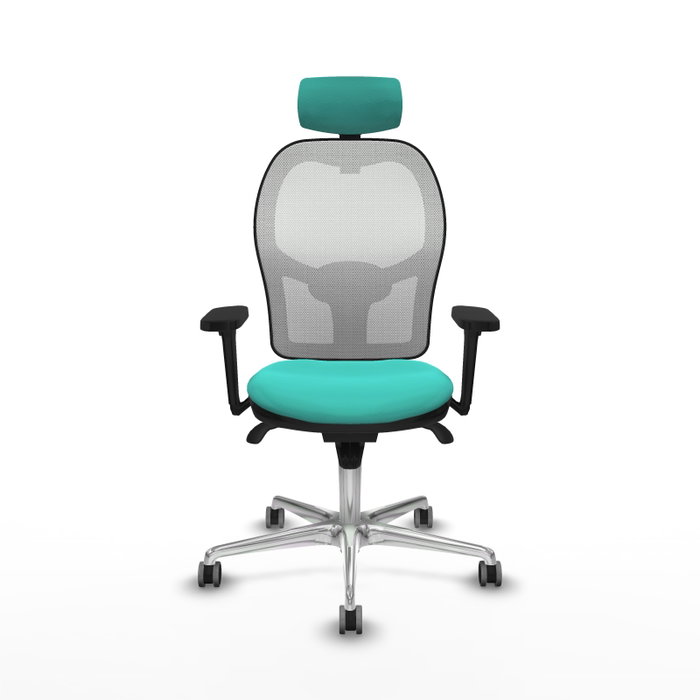 PIQUERAS Y CRESPO Silla de oficina Jorquera con mecanismo Sincro, Turquesa y Blanco PIQUERAS Y CRESPO Silla de oficina Jorquera con mecanismo Sincro, Turquesa y Blanco