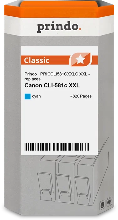 Prindo Cartucho de tinta cian Classic XXL PRICCLI581CXXLC Prindo Cartucho de tinta cian Classic XXL PRICCLI581CXXLC