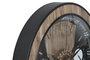 DKD Home Decor Reloj de Pared de Hierro y Cristal Negro y Natural 60x60 cm