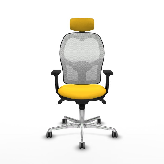 PIQUERAS Y CRESPO Silla de oficina Jorquera con mecanismo Sincro, Amarillo y Blanco PIQUERAS Y CRESPO Silla de oficina Jorquera con mecanismo Sincro, Amarillo y Blanco