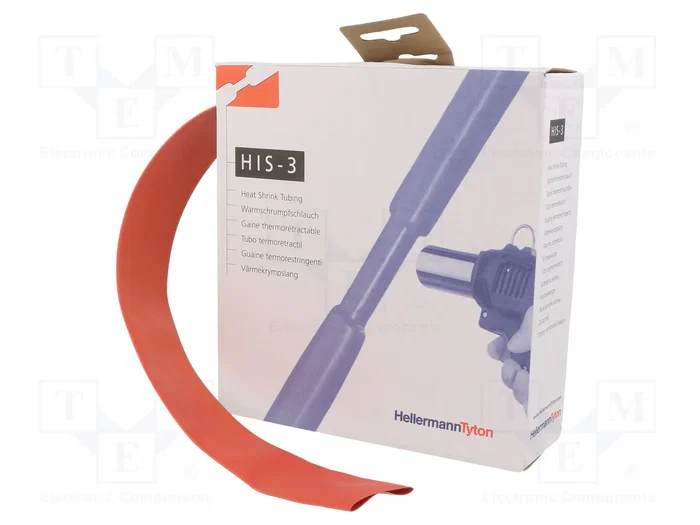 HELLERMANNTYTON Tubo termoretráctil 24mm Rojo 3m HELLERMANNTYTON Tubo termoretráctil 24mm Rojo 3m