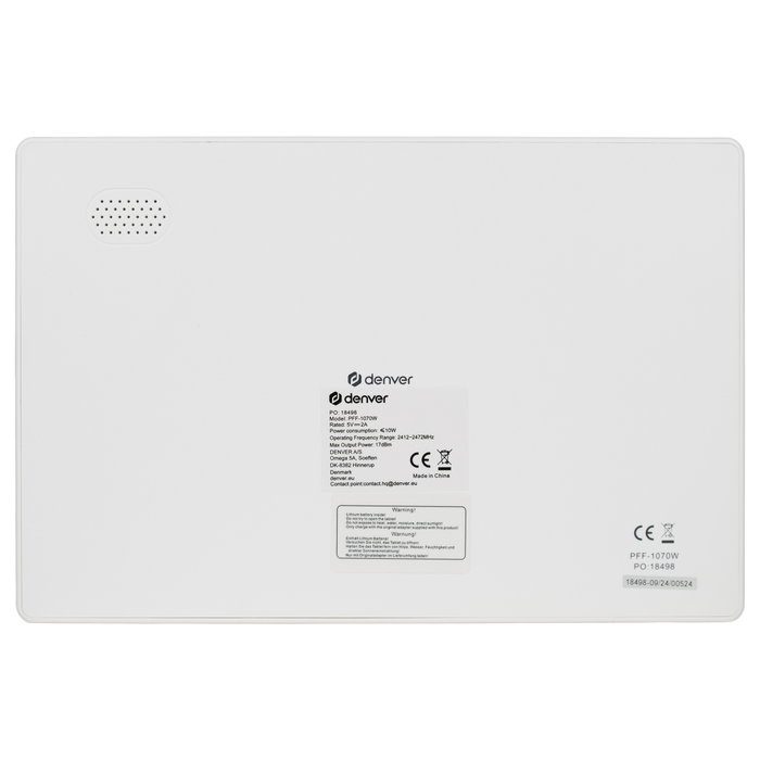 Denver Frameo PFF-1070 Marco Digital 25,4 cm (10,1 Pulgadas) 16GB WiFi Blanco