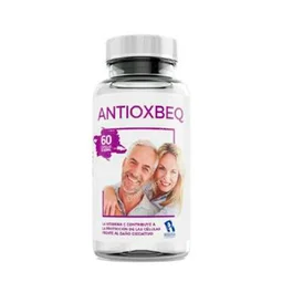 BEQUISA Antioxbeq 60 Cápsulas con Té Verde, Semilla de Uva, Coenzima Q10, Vitamina C, A y E Potente Antioxidante