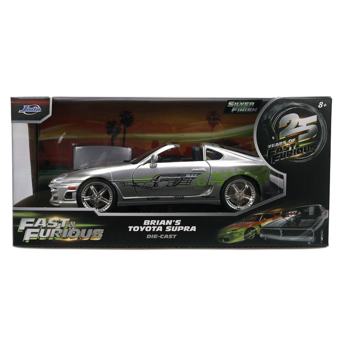 Jada Toyota Supra 1995 de Brian Fast & Furious escala 1:24 Jada Toyota Supra 1995 de Brian Fast & Furious escala 1:24