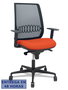 Piqueras Y Crespo Silla Alares Mecanismo Sincro Malla Negra y Asiento Naranja Oscuro