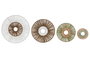 DKD Home Decor Set de 4 Decoraciones de Pared de Rafia y Metal Verde, Naranja, Blanco y Natural, 30x30 cm