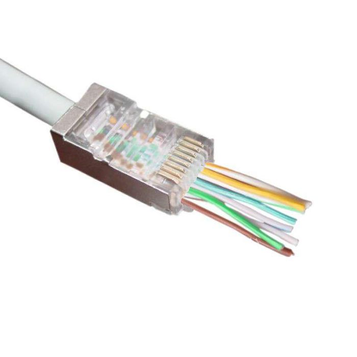 MicroConnect Conector modular RJ45 Cat6a FTP fácil de terminar - 50 unidades - AWG 23/1...22/1
