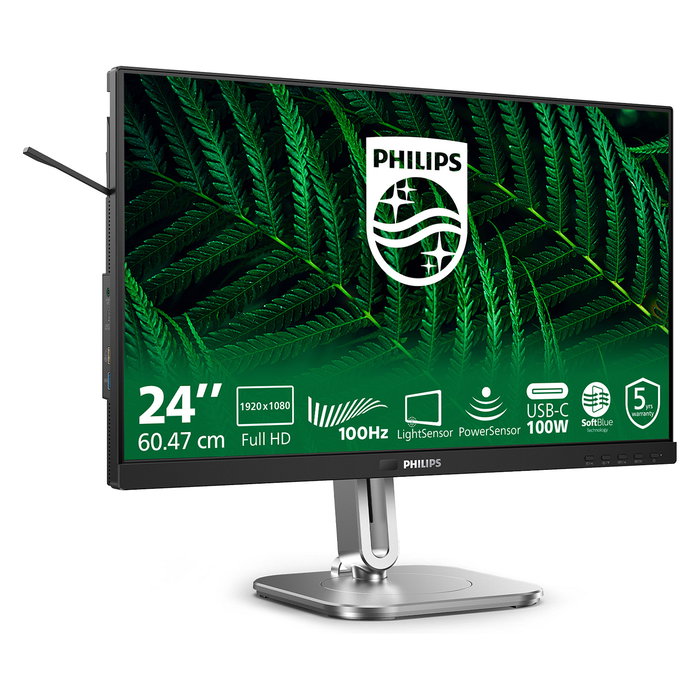 Philips 24B2G5301/00 Monitor de 23.8" Full HD IPS 1080p con USB-C 100W, Altavoces, KVM y Soporte Ergonómico Giratorio y Ajustable en Altura - Negro Philips 24B2G5301/00 Monitor de 23.8" Full HD IPS 1080p con USB-C 100W, Altavoces, KVM y Soporte Ergonómico Giratorio y Ajustable en Altura - Negro