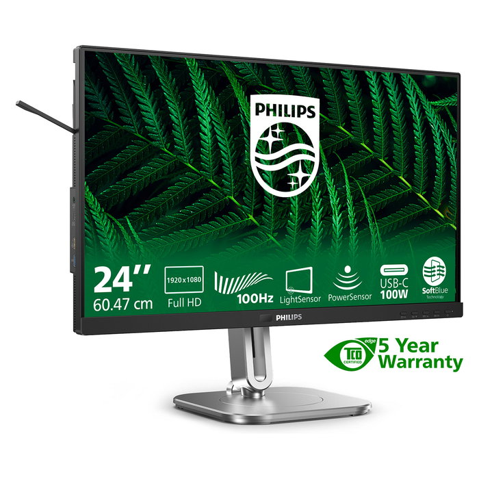 Philips 24B2G5301/00 Monitor de 23.8" Full HD IPS 1080p con USB-C 100W, Altavoces, KVM y Soporte Ergonómico Giratorio y Ajustable en Altura - Negro Philips 24B2G5301/00 Monitor de 23.8" Full HD IPS 1080p con USB-C 100W, Altavoces, KVM y Soporte Ergonómico Giratorio y Ajustable en Altura - Negro