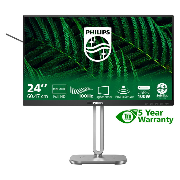 Philips 24B2G5301/00 Monitor de 23.8" Full HD IPS 1080p con USB-C 100W, Altavoces, KVM y Soporte Ergonómico Giratorio y Ajustable en Altura - Negro Philips 24B2G5301/00 Monitor de 23.8" Full HD IPS 1080p con USB-C 100W, Altavoces, KVM y Soporte Ergonómico Giratorio y Ajustable en Altura - Negro