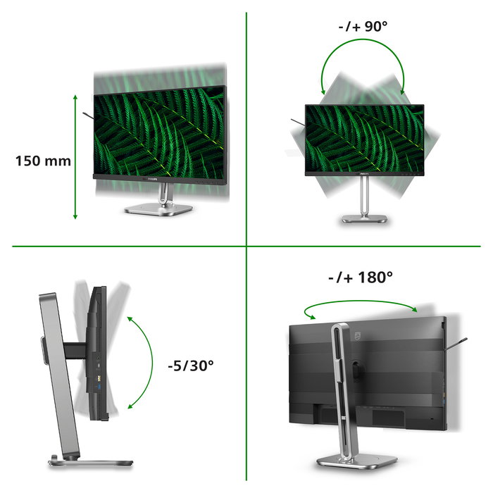 Philips 24B2G5301/00 Monitor de 23.8" Full HD IPS 1080p con USB-C 100W, Altavoces, KVM y Soporte Ergonómico Giratorio y Ajustable en Altura - Negro Philips 24B2G5301/00 Monitor de 23.8" Full HD IPS 1080p con USB-C 100W, Altavoces, KVM y Soporte Ergonómico Giratorio y Ajustable en Altura - Negro