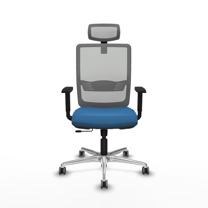 PIQUERAS Y CRESPO Silla de oficina Haches Azul claro y Gris