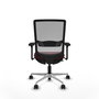 PIQUERAS Y CRESPO Silla de oficina Haches Granate y Gris con Brazos 3D