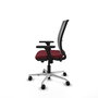 PIQUERAS Y CRESPO Silla de oficina Haches Granate y Gris con Brazos 3D
