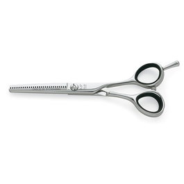 Tres Claveles Tijera Peluquería Onix ES-28 5.5" con Filo Navaja, Esculpir 28 Dientes en Acero Inoxidable para Corte Profesional