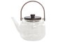 DKD Home Decor Tetera de Borosilicato y Acacia 1L