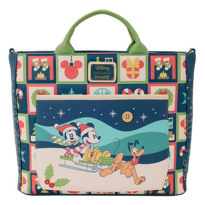 LOUNGEFLY Bolso mochila Mickey & Minnie Holiday Disney