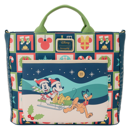 Loungefly Bolso Mochila Mickey & Minnie Holiday Disney