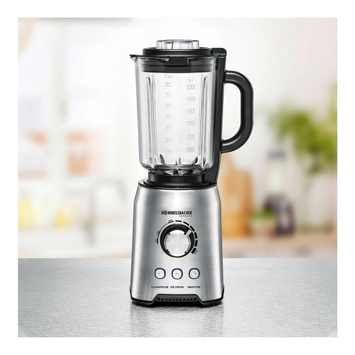 ROMMELSBACHER Batidora de Vaso MX 1250, 1200W, 1.75L, Acero Inoxidable