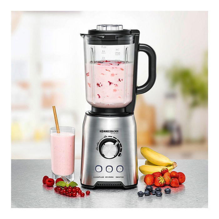 ROMMELSBACHER Batidora de Vaso MX 1250, 1200W, 1.75L, Acero Inoxidable