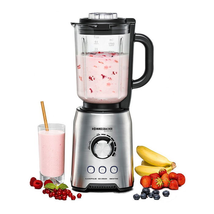 ROMMELSBACHER Batidora de Vaso MX 1250, 1200W, 1.75L, Acero Inoxidable