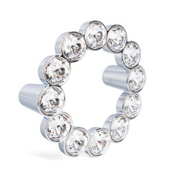 Giusti Pomo Zamak/Cristal Sinatra D85 C64 Cromo 12 Cristales Swarovski Originales Set de 15