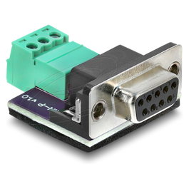 DeLOCK 91293 Adaptador D-Sub 9 hembra a bloque de terminales de 3 pines