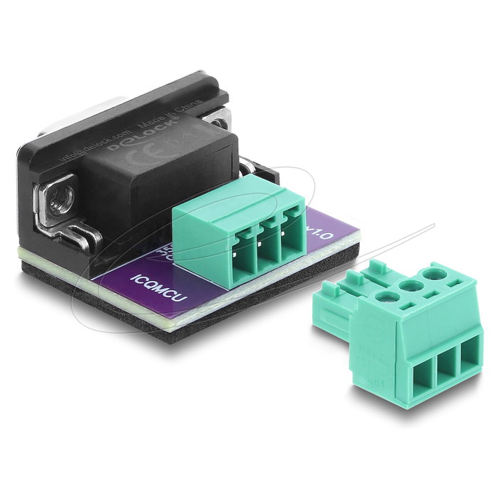 DeLOCK 91293 Adaptador D-Sub 9 hembra a bloque de terminales de 3 pines