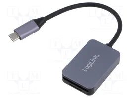 LogiLink Lector de tarjetas USB 3.0 y USB-C para SD y microSD, aluminio