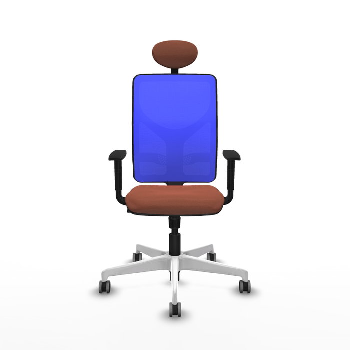 PIQUERAS Y CRESPO Silla de oficina Motilla con mecanismo Sincro, Azul y Marrón