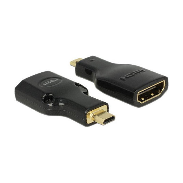 DeLOCK Adaptador Micro-HDMI a HDMI 4K Negro DeLOCK Adaptador Micro-HDMI a HDMI 4K Negro