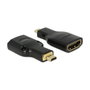 DeLOCK Adaptador HDMI Micro-D a HDMI-A 4K Negro