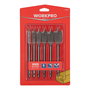 Workpro Juego de Brocas de Pala para Madera, Acero al Carbono, 6 Piezas, Vástago Hexagonal de Cambio Rápido 6 mm