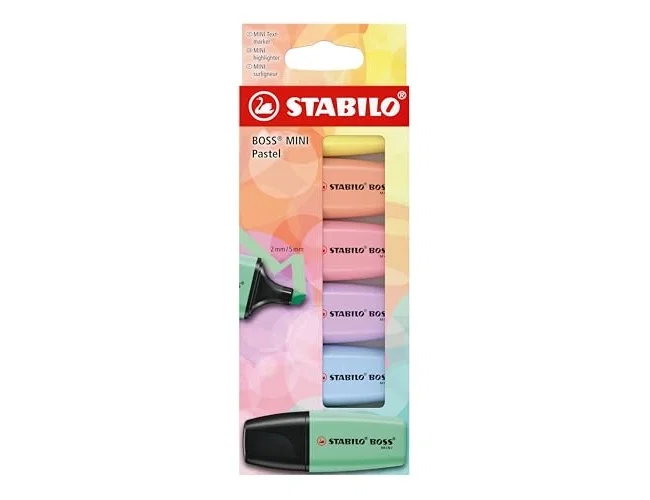 Stabilo Boss Mini Marcadores Fluorescentes Pastel Surtidos Estuche de 6