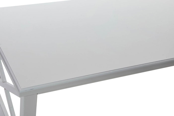 DKD Home Decor Mesa de Centro Menorca de Madera Blanca 108x48x56,5 cm
