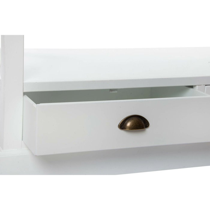 DKD Home Decor Mesa de Centro Menorca de Madera Blanca 108x48x56,5 cm