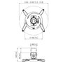 Vogel's PPC 1500 S Soporte de Proyector a Techo Plata