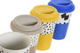 DKD Home Decor Mug Multicolor Porcelana Silicona Animal 10 x 14 x 10 cm (4 Unidades) Apto Microondas y Lavavajillas