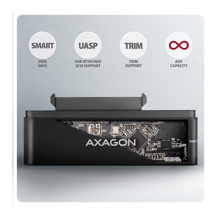Axagon ADSA-FPX Adaptador SATA a USB-C 3.1 Negro