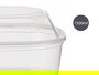 Leknes Fiambrera Plástico Rectangular 1500 ml Transparente 18x10.5x21.5 cm Cierre Hermético Apta Microondas (Set de 8)